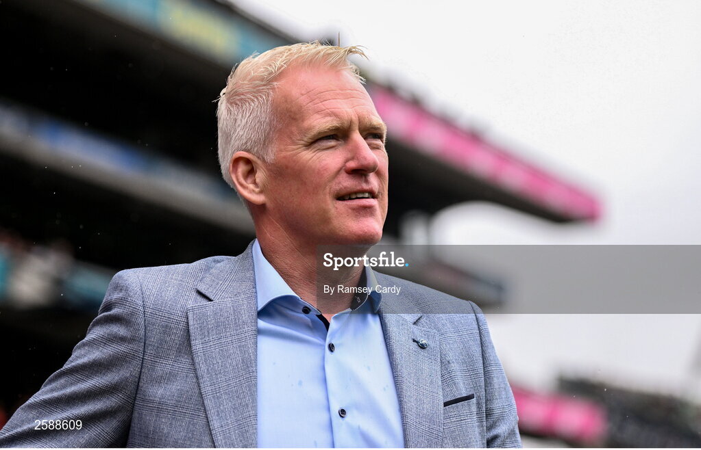 30 July 2023; Kevin Terry McDonagh of the 1998 All-Ireland winning Galway jubilee team who were honoured before the GAA Football All-Ireland Senior Championship final match between Dublin and Kerry at Croke Park in Dublin. Photo by Ramsey Cardy/Sportsfile