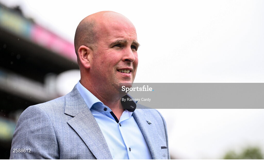 30 July 2023; Richie Fahey of the 1998 All-Ireland winning Galway jubilee team who were honoured before the GAA Football All-Ireland Senior Championship final match between Dublin and Kerry at Croke Park in Dublin. Photo by Ramsey Cardy/Sportsfile