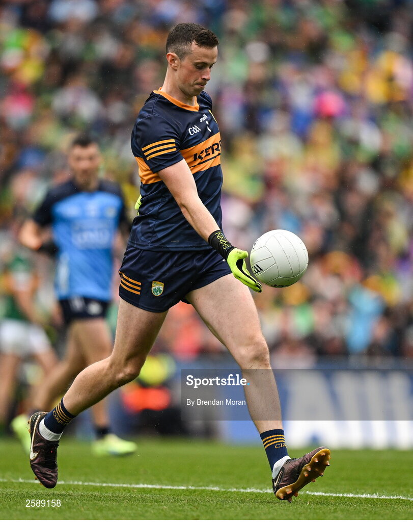 30 July 2023; Kerry goalkeeper Shane Ryan during the GAA Football All-Ireland Senior Championship final match between Dublin and Kerry at Croke Park in Dublin. Photo by Brendan Moran/Sportsfile