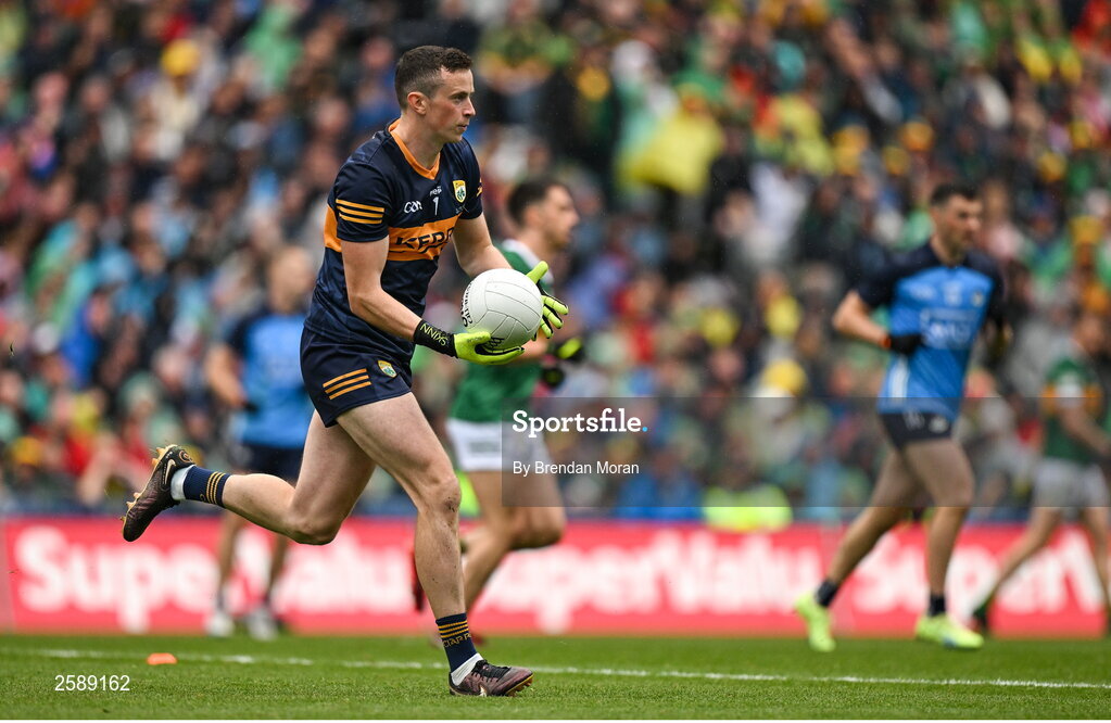 30 July 2023; Kerry goalkeeper Shane Ryan during the GAA Football All-Ireland Senior Championship final match between Dublin and Kerry at Croke Park in Dublin. Photo by Brendan Moran/Sportsfile