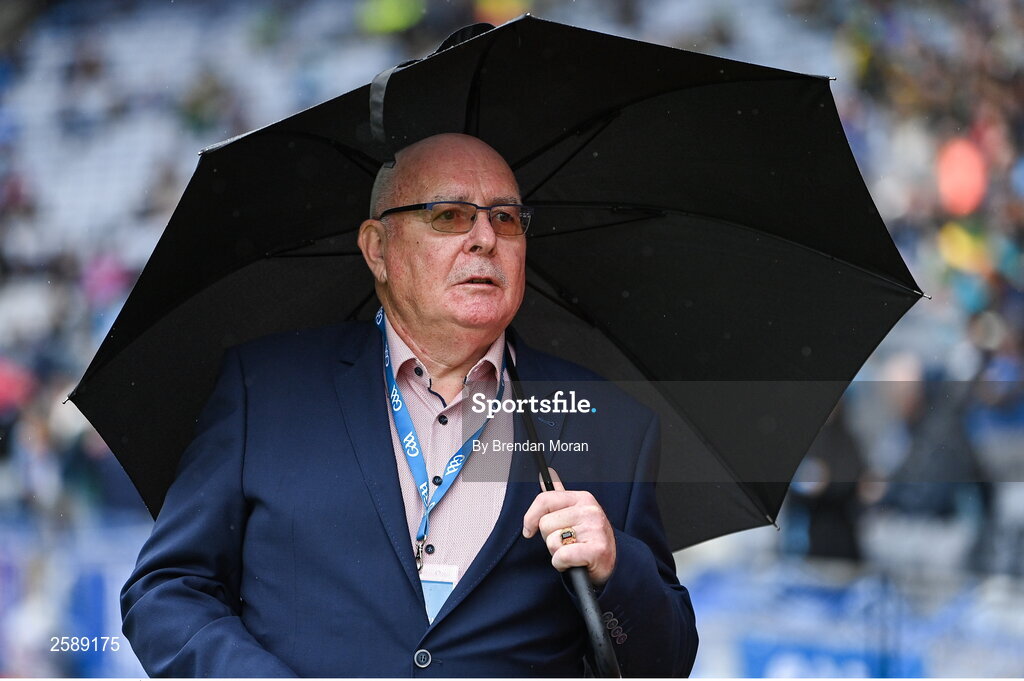 30 July 2023; Broadcaster Mártan Ó Ciardha before the GAA Football All-Ireland Senior Championship final match between Dublin and Kerry at Croke Park in Dublin. Photo by Brendan Moran/Sportsfile