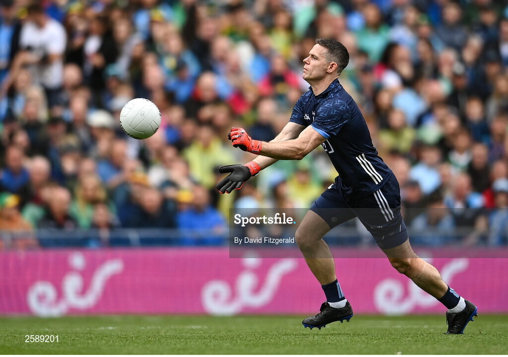 30 July 2023; Dublin goalkeeper Stephen Cluxton during the GAA Football All-Ireland Senior Championship final match between Dublin and Kerry at Croke Park in Dublin. Photo by David Fitzgerald/Sportsfile