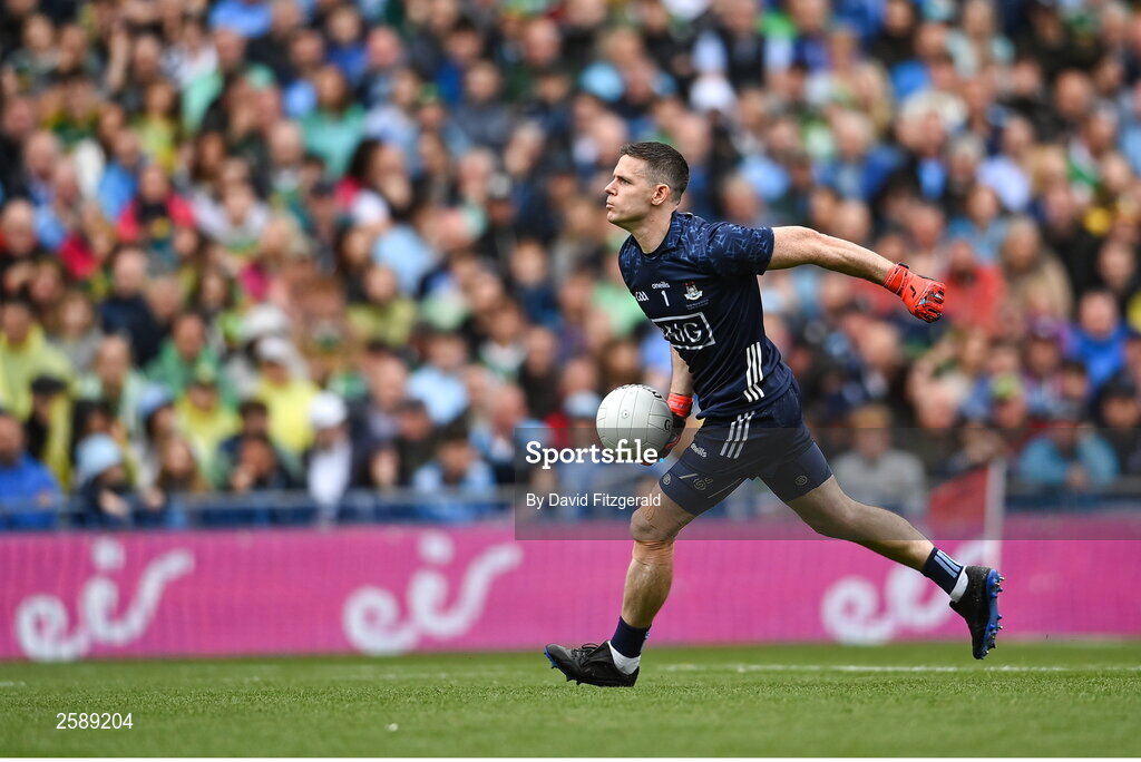 30 July 2023; Dublin goalkeeper Stephen Cluxton during the GAA Football All-Ireland Senior Championship final match between Dublin and Kerry at Croke Park in Dublin. Photo by David Fitzgerald/Sportsfile