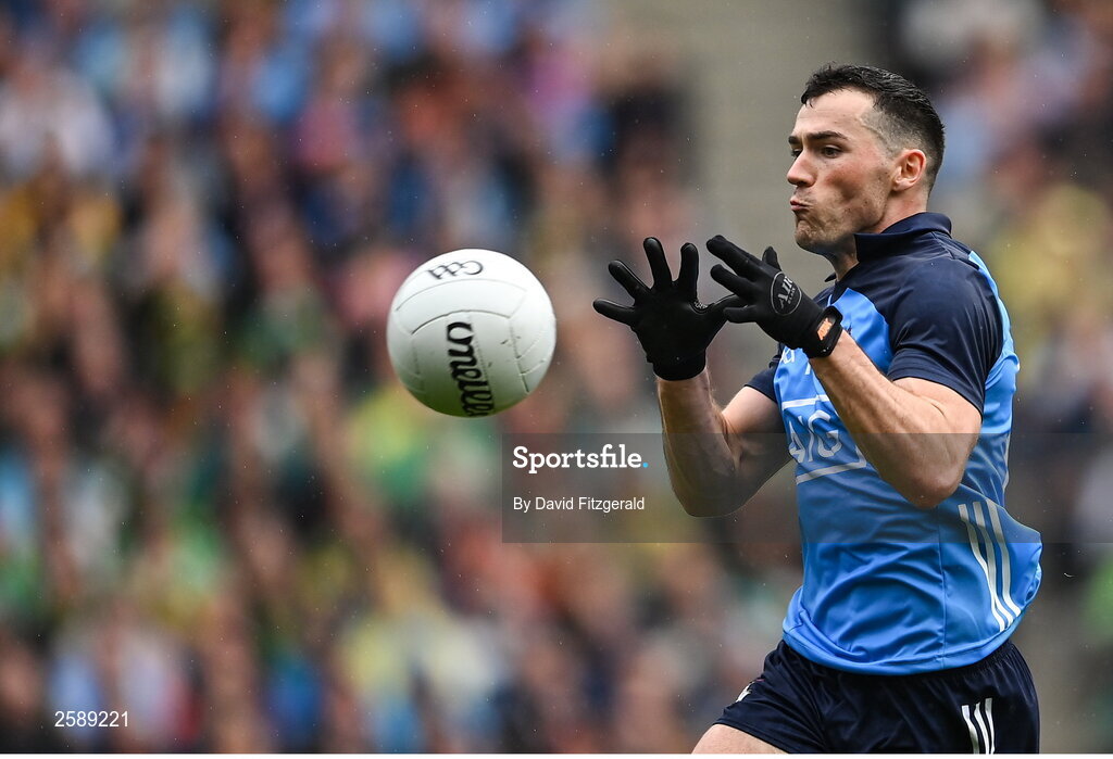 30 July 2023; Colm Basquel of Dublin during the GAA Football All-Ireland Senior Championship final match between Dublin and Kerry at Croke Park in Dublin. Photo by David Fitzgerald/Sportsfile