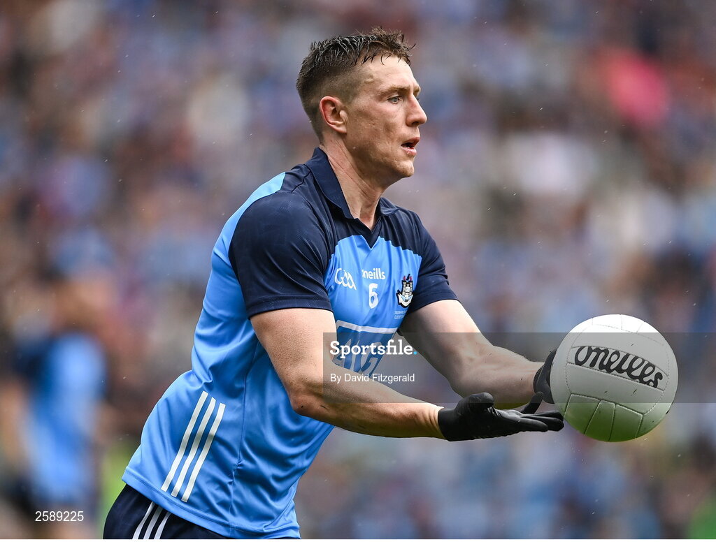 30 July 2023; John Small of Dublin during the GAA Football All-Ireland Senior Championship final match between Dublin and Kerry at Croke Park in Dublin. Photo by David Fitzgerald/Sportsfile