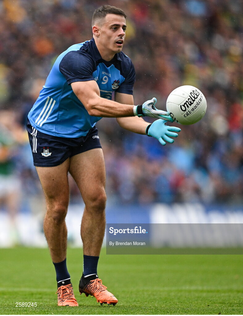 30 July 2023; Brian Howard of Dublin during the GAA Football All-Ireland Senior Championship final match between Dublin and Kerry at Croke Park in Dublin. Photo by Brendan Moran/Sportsfile