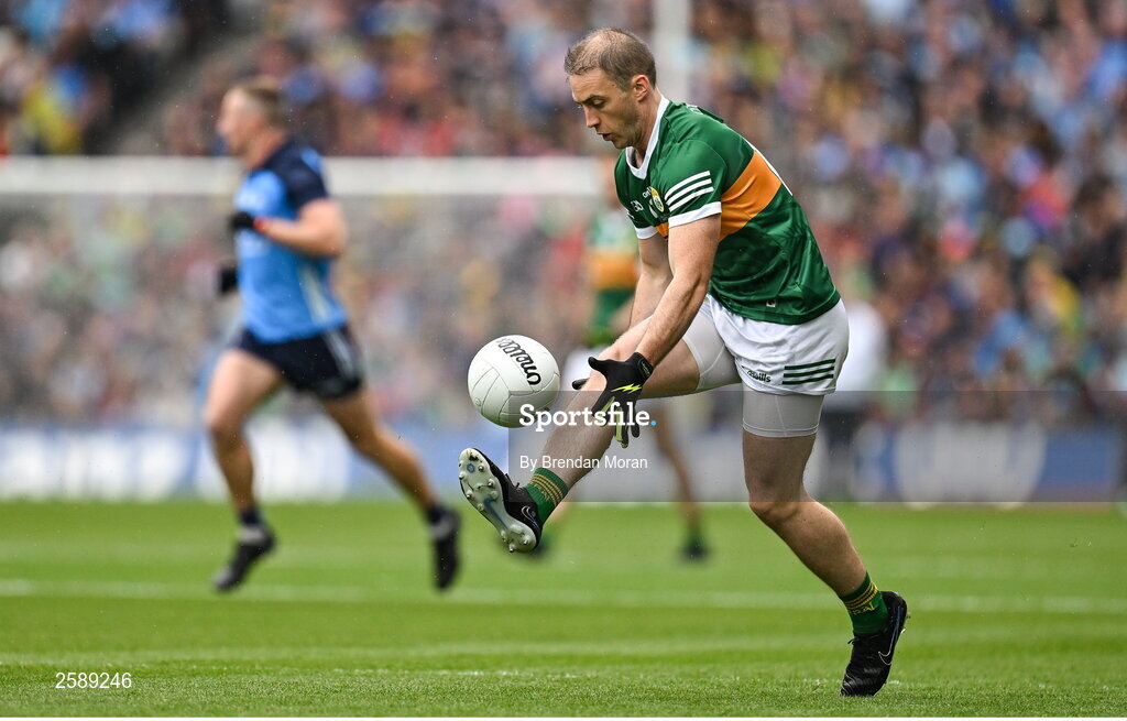 30 July 2023; Stephen O'Brien of Kerry during the GAA Football All-Ireland Senior Championship final match between Dublin and Kerry at Croke Park in Dublin. Photo by Brendan Moran/Sportsfile