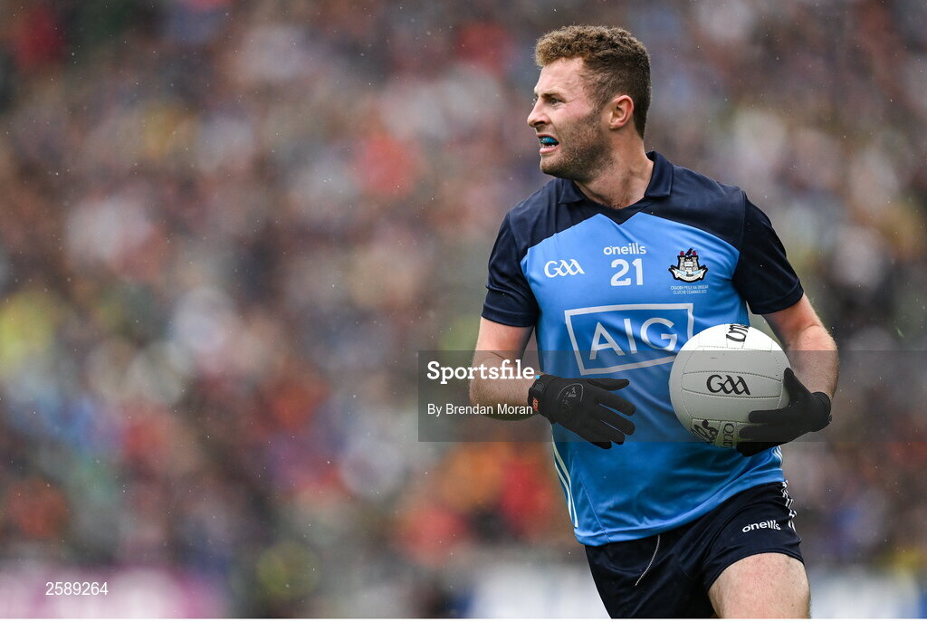 30 July 2023; Jack McCaffrey of Dublin during the GAA Football All-Ireland Senior Championship final match between Dublin and Kerry at Croke Park in Dublin. Photo by Brendan Moran/Sportsfile