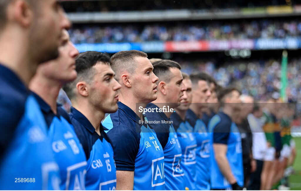 30 July 2023; Con O'Callaghan of Dublin before the GAA Football All-Ireland Senior Championship final match between Dublin and Kerry at Croke Park in Dublin. Photo by Brendan Moran/Sportsfile
