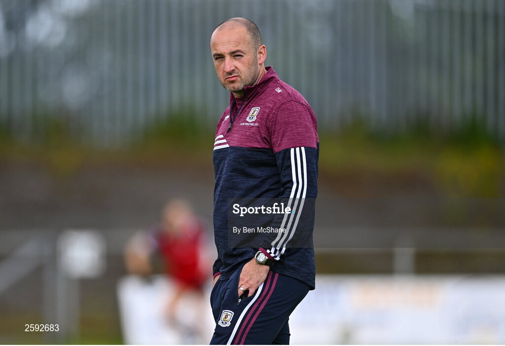 5 August 2023; Galway manager Daniel Moynihan before the ZuCar All-Ireland Ladies Football U18 A final match between Galway and Kildare at Glennon Brothers Pearse Park in Longford. Photo by Ben McShane/Sportsfile