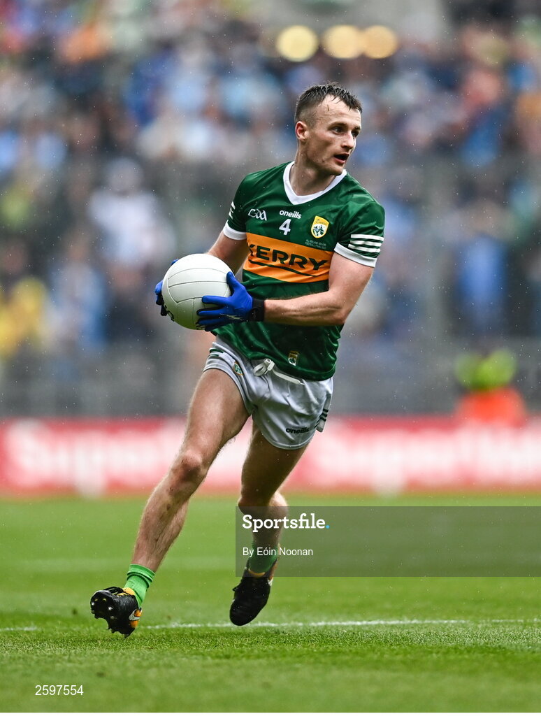 30 July 2023; Tom O'Sullivan of Kerry during the GAA Football All-Ireland Senior Championship final match between Dublin and Kerry at Croke Park in Dublin. Photo by Eóin Noonan/Sportsfile