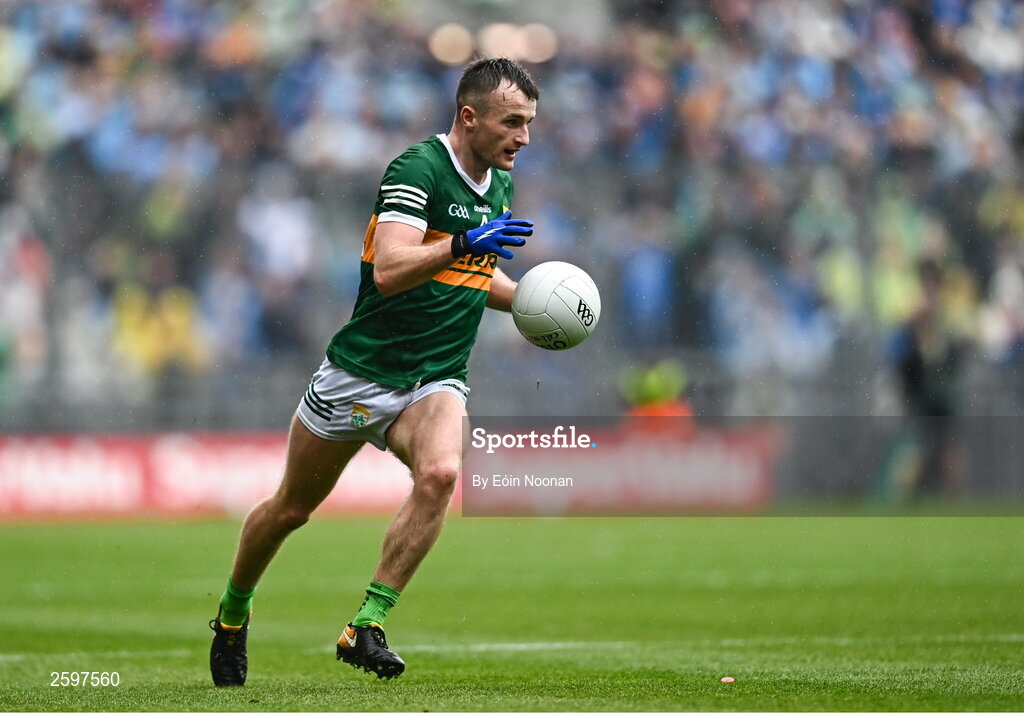 30 July 2023; Tom O'Sullivan of Kerry during the GAA Football All-Ireland Senior Championship final match between Dublin and Kerry at Croke Park in Dublin. Photo by Eóin Noonan/Sportsfile