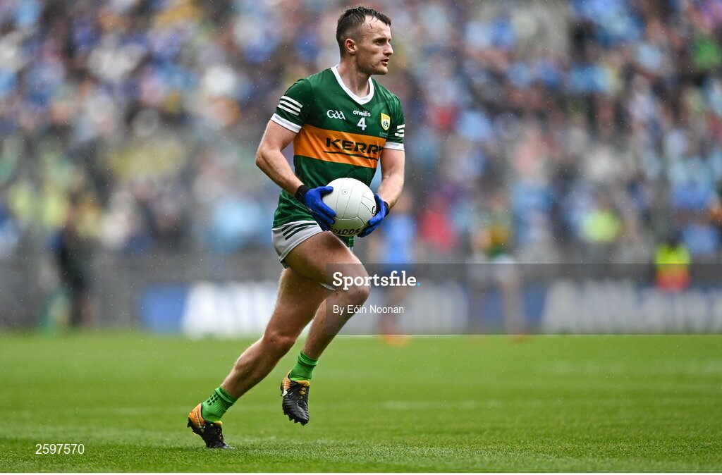 30 July 2023; Tom O'Sullivan of Kerry during the GAA Football All-Ireland Senior Championship final match between Dublin and Kerry at Croke Park in Dublin. Photo by Eóin Noonan/Sportsfile