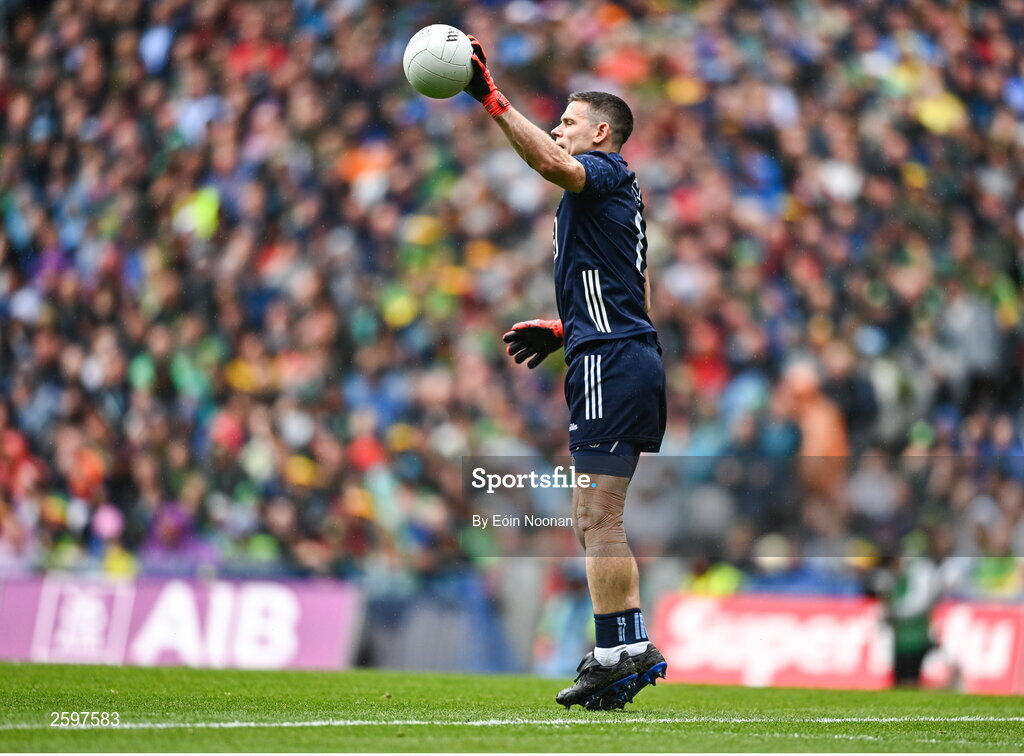 30 July 2023; Dublin goalkeeper Stephen Cluxton during the GAA Football All-Ireland Senior Championship final match between Dublin and Kerry at Croke Park in Dublin. Photo by Eóin Noonan/Sportsfile