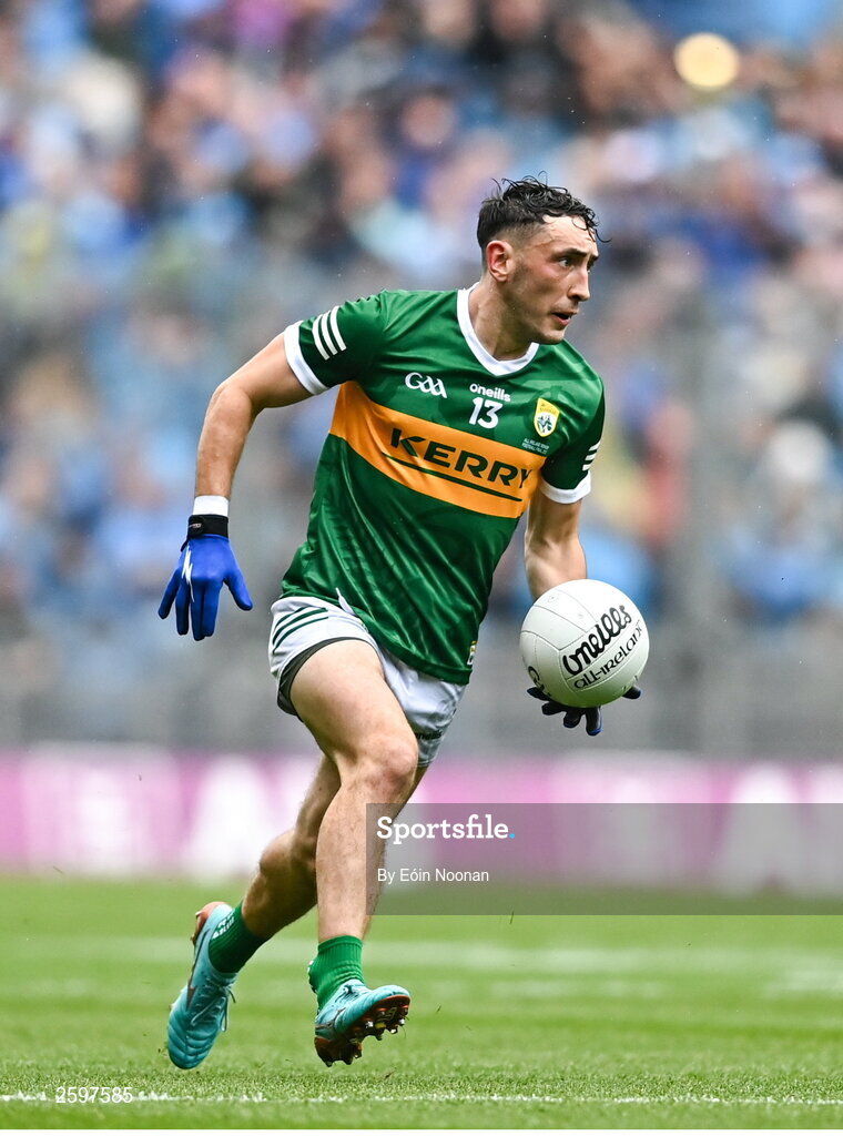 30 July 2023; Paudie Clifford of Kerry during the GAA Football All-Ireland Senior Championship final match between Dublin and Kerry at Croke Park in Dublin. Photo by Eóin Noonan/Sportsfile