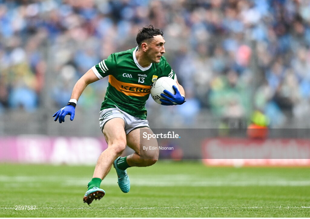 30 July 2023; Paudie Clifford of Kerry during the GAA Football All-Ireland Senior Championship final match between Dublin and Kerry at Croke Park in Dublin. Photo by Eóin Noonan/Sportsfile