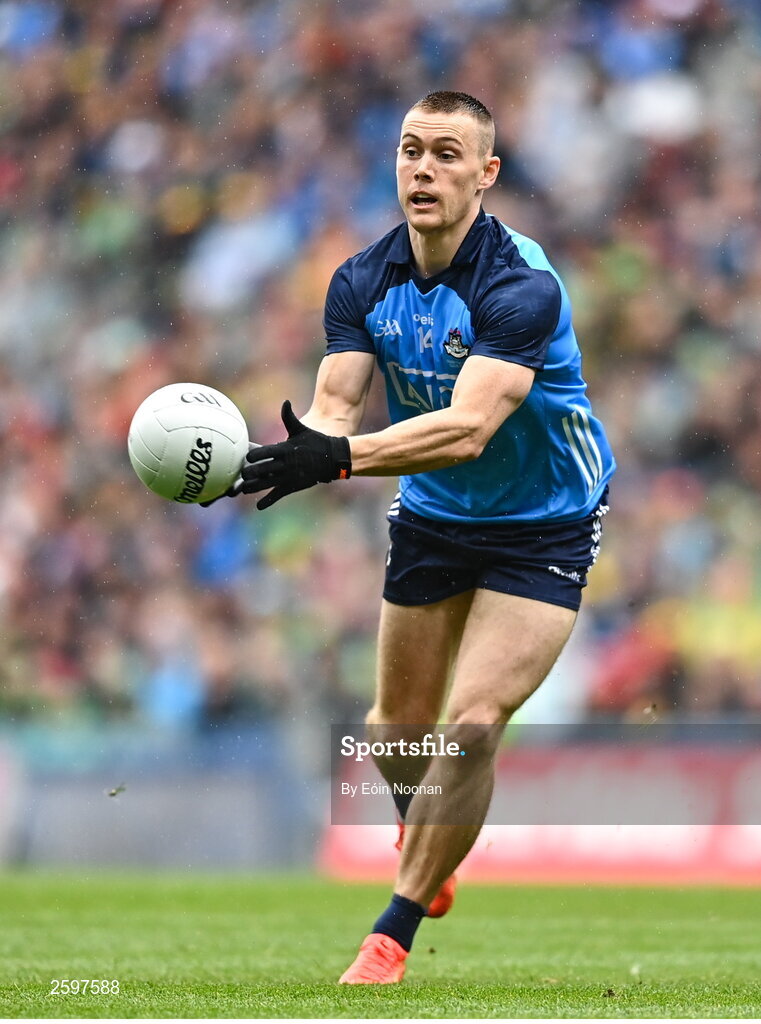 30 July 2023; Con O'Callaghan of Dublin during the GAA Football All-Ireland Senior Championship final match between Dublin and Kerry at Croke Park in Dublin. Photo by Eóin Noonan/Sportsfile