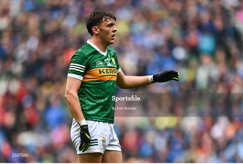 30 July 2023; David Clifford of Kerry during the GAA Football All-Ireland Senior Championship final match between Dublin and Kerry at Croke Park in Dublin. Photo by Eóin Noonan/Sportsfile