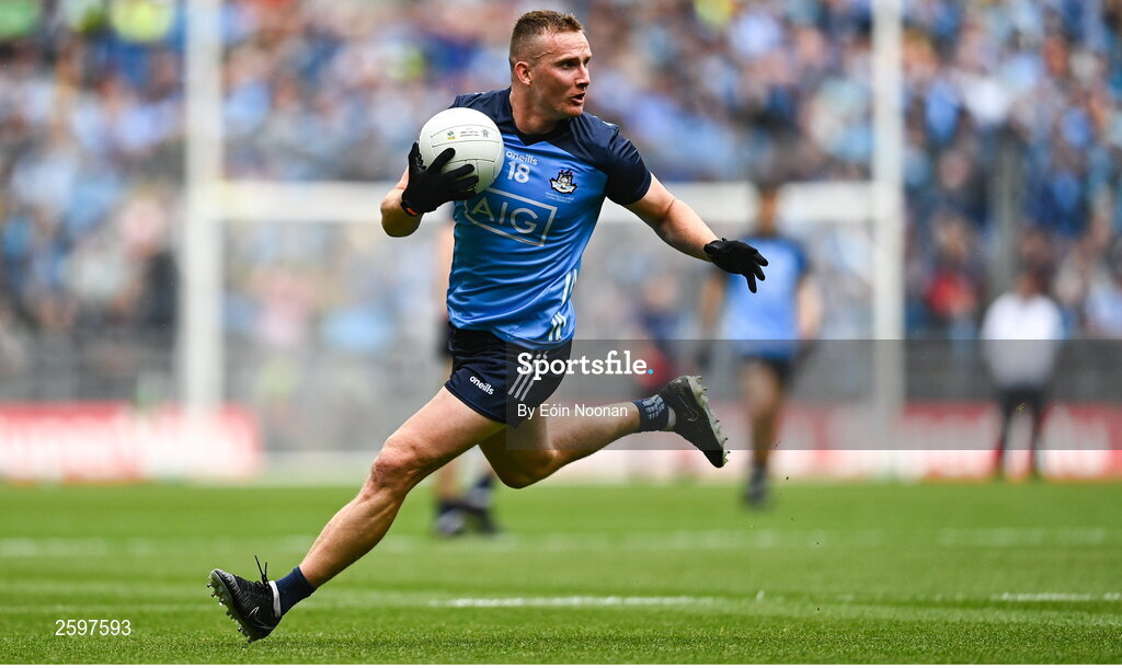 30 July 2023; Ciaran Kilkenny of Dublin during the GAA Football All-Ireland Senior Championship final match between Dublin and Kerry at Croke Park in Dublin. Photo by Eóin Noonan/Sportsfile