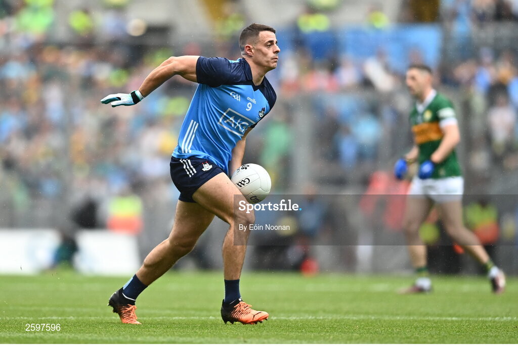 30 July 2023; Brian Howard of Dublin during the GAA Football All-Ireland Senior Championship final match between Dublin and Kerry at Croke Park in Dublin. Photo by Eóin Noonan/Sportsfile