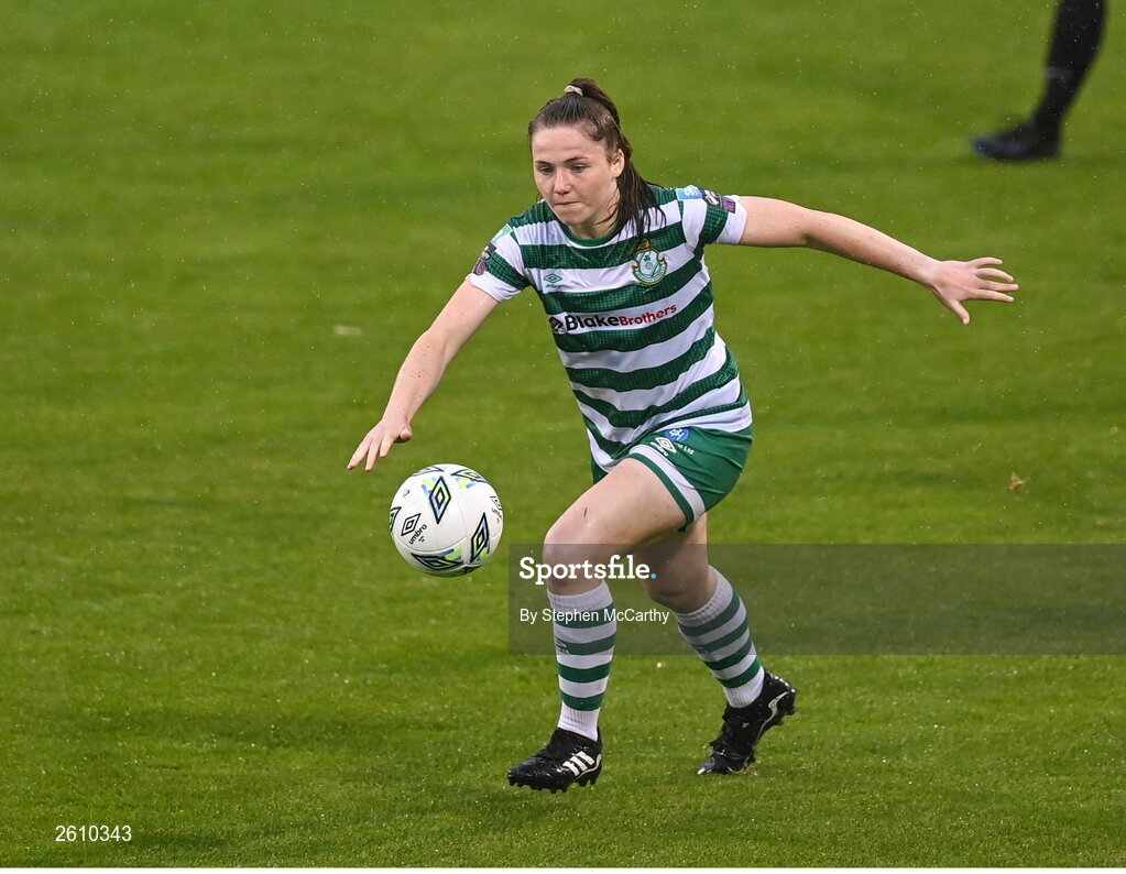 26 August 2023; Scarlett Herron of Shamrock Rovers during the Sports Direct Women’s FAI Cup first round match between Shamrock Rovers and Killester Donnycarney at Tallaght Stadium in Dublin. Photo by Stephen McCarthy/Sportsfile
