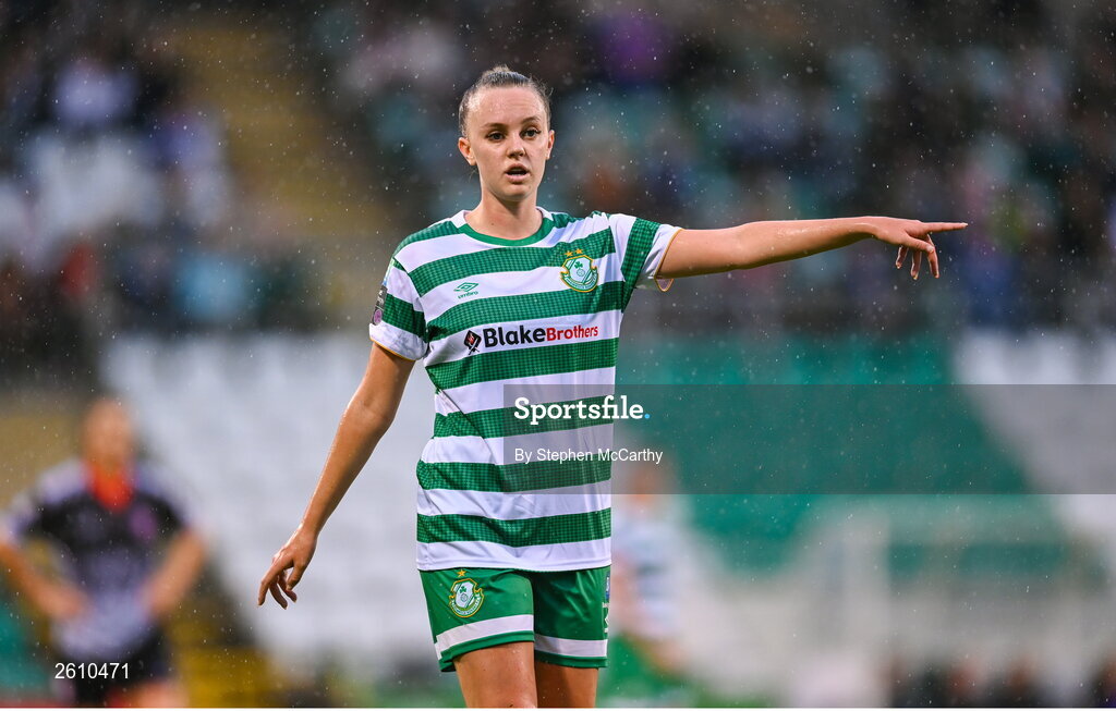 26 August 2023; Joy Ralph of Shamrock Rovers during the Sports Direct Women’s FAI Cup first round match between Shamrock Rovers and Killester Donnycarney at Tallaght Stadium in Dublin. Photo by Stephen McCarthy/Sportsfile