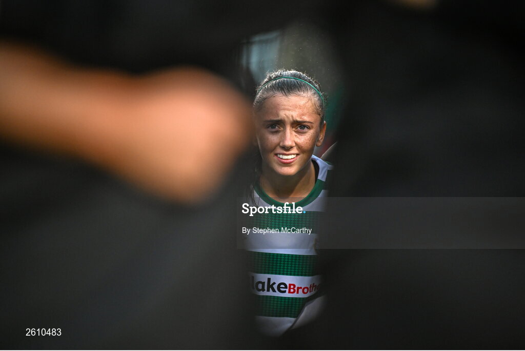 26 August 2023; Abbie Larkin of Shamrock Rovers after the Sports Direct Women’s FAI Cup first round match between Shamrock Rovers and Killester Donnycarney at Tallaght Stadium in Dublin. Photo by Stephen McCarthy/Sportsfile