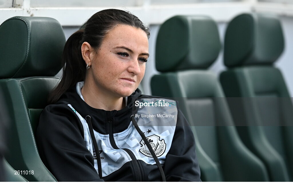 26 August 2023; Tiegan Ruddy before the Sports Direct Women’s FAI Cup first round match between Shamrock Rovers and Killester Donnycarney at Tallaght Stadium in Dublin. Photo by Stephen McCarthy/Sportsfile
