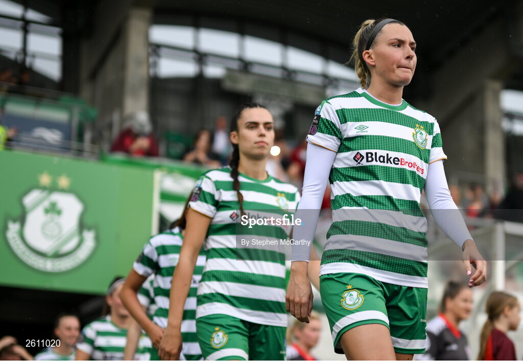 26 August 2023; Shauna Fox of Shamrock Rovers before the Sports Direct Women’s FAI Cup first round match between Shamrock Rovers and Killester Donnycarney at Tallaght Stadium in Dublin. Photo by Stephen McCarthy/Sportsfile