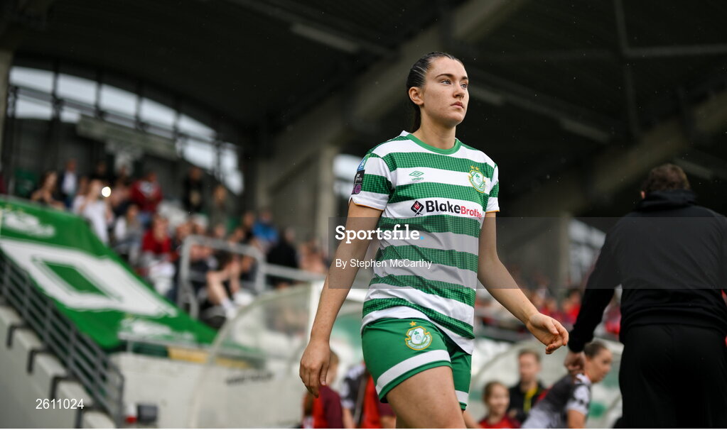 26 August 2023; Melissa O'Kane of Shamrock Rovers before the Sports Direct Women’s FAI Cup first round match between Shamrock Rovers and Killester Donnycarney at Tallaght Stadium in Dublin. Photo by Stephen McCarthy/Sportsfile