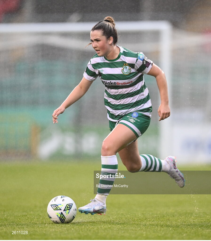 26 August 2023; Lia O'Leary of Shamrock Rovers during the Sports Direct Women’s FAI Cup first round match between Shamrock Rovers and Killester Donnycarney at Tallaght Stadium in Dublin. Photo by Stephen McCarthy/Sportsfile