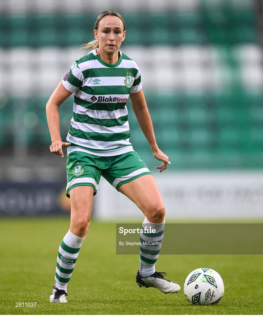 26 August 2023; Stephanie Zambra of Shamrock Rovers during the Sports Direct Women’s FAI Cup first round match between Shamrock Rovers and Killester Donnycarney at Tallaght Stadium in Dublin. Photo by Stephen McCarthy/Sportsfile