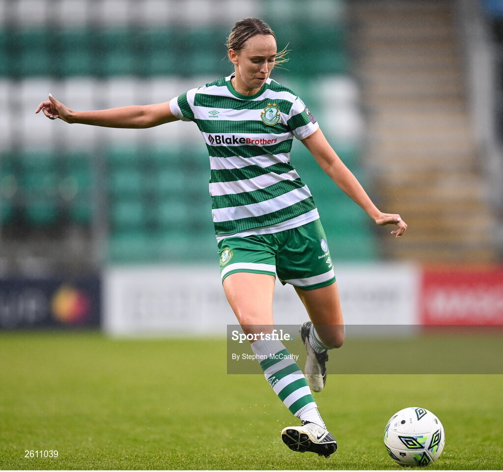 26 August 2023; Stephanie Zambra of Shamrock Rovers during the Sports Direct Women’s FAI Cup first round match between Shamrock Rovers and Killester Donnycarney at Tallaght Stadium in Dublin. Photo by Stephen McCarthy/Sportsfile