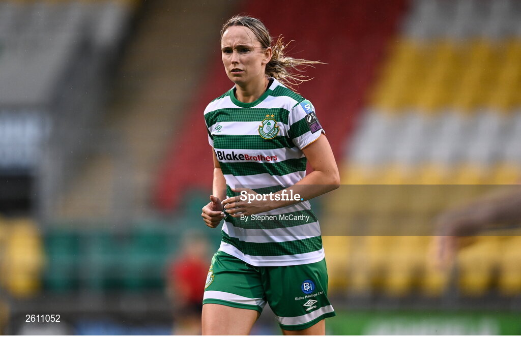 26 August 2023; Stephanie Zambra of Shamrock Rovers during the Sports Direct Women’s FAI Cup first round match between Shamrock Rovers and Killester Donnycarney at Tallaght Stadium in Dublin. Photo by Stephen McCarthy/Sportsfile