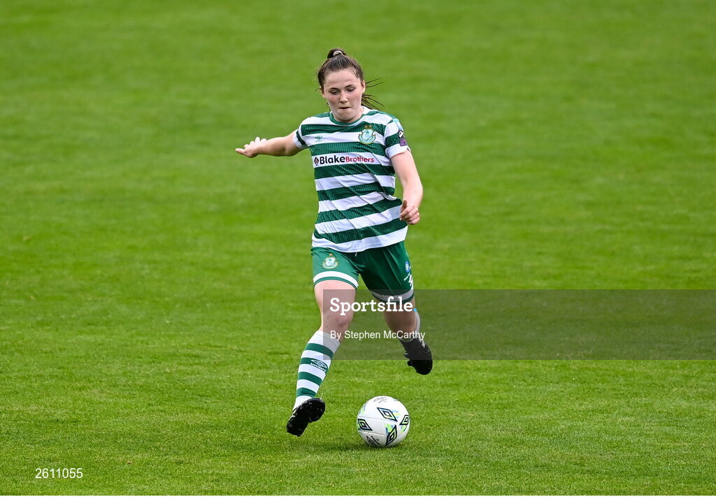 26 August 2023; Scarlett Herron of Shamrock Rovers during the Sports Direct Women’s FAI Cup first round match between Shamrock Rovers and Killester Donnycarney at Tallaght Stadium in Dublin. Photo by Stephen McCarthy/Sportsfile