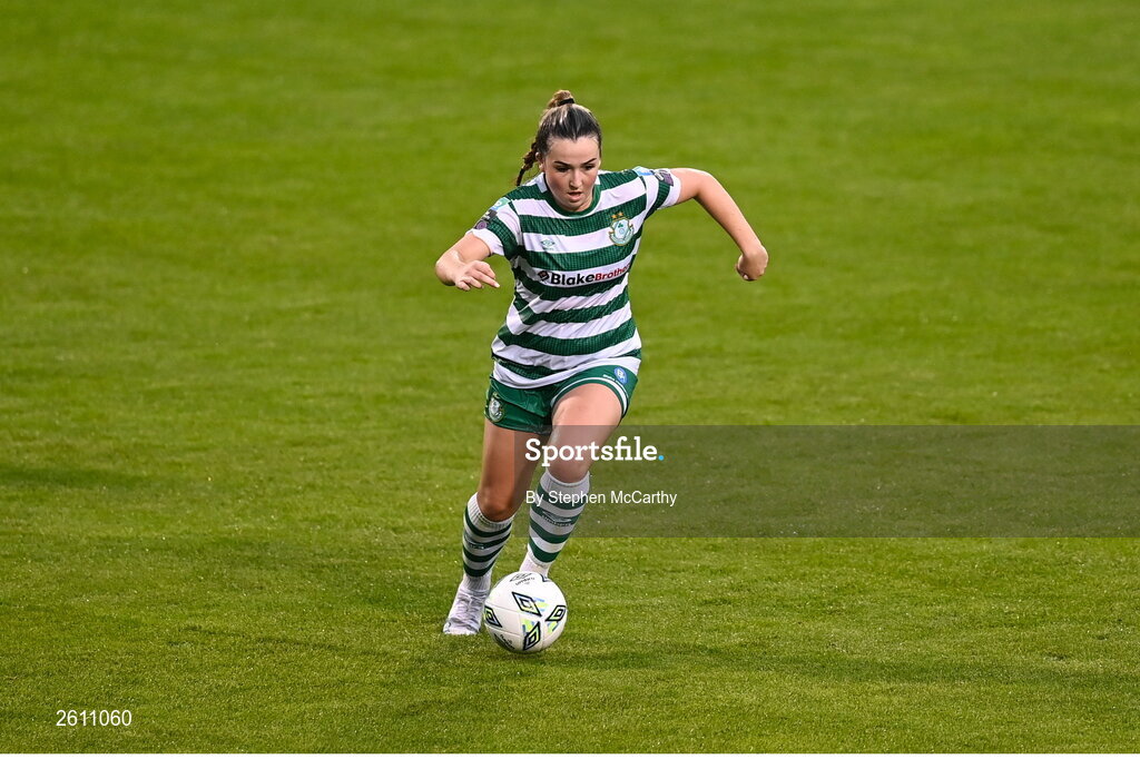 26 August 2023; Lia O'Leary of Shamrock Rovers during the Sports Direct Women’s FAI Cup first round match between Shamrock Rovers and Killester Donnycarney at Tallaght Stadium in Dublin. Photo by Stephen McCarthy/Sportsfile