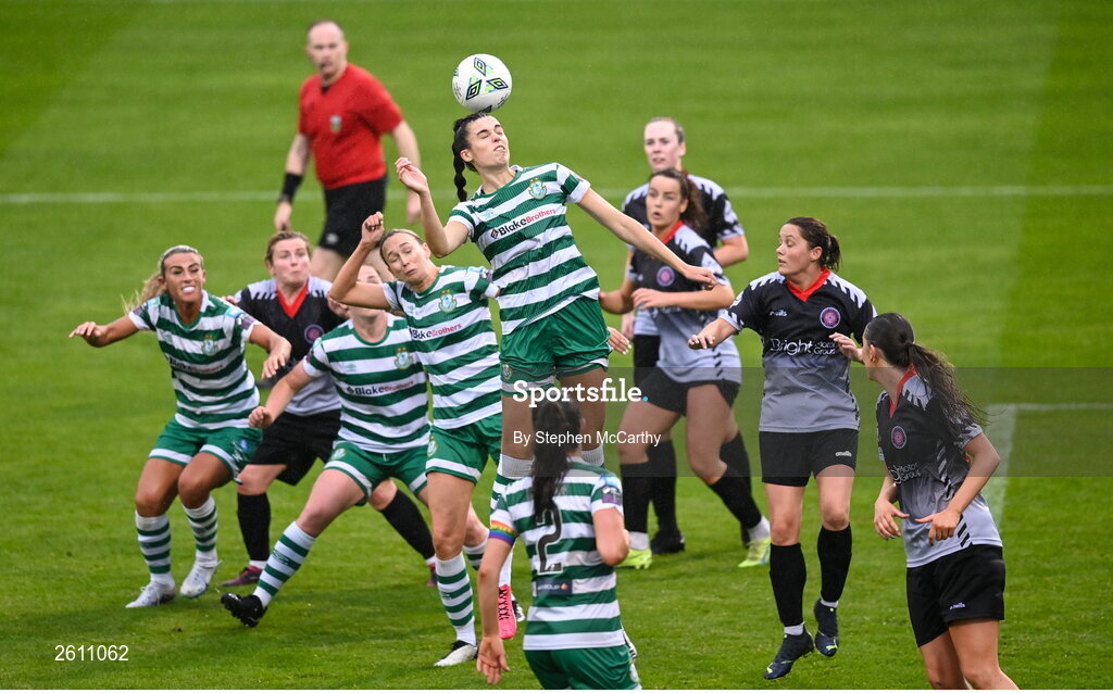 26 August 2023; Jessica Hennessy of Shamrock Rovers during the Sports Direct Women’s FAI Cup first round match between Shamrock Rovers and Killester Donnycarney at Tallaght Stadium in Dublin. Photo by Stephen McCarthy/Sportsfile