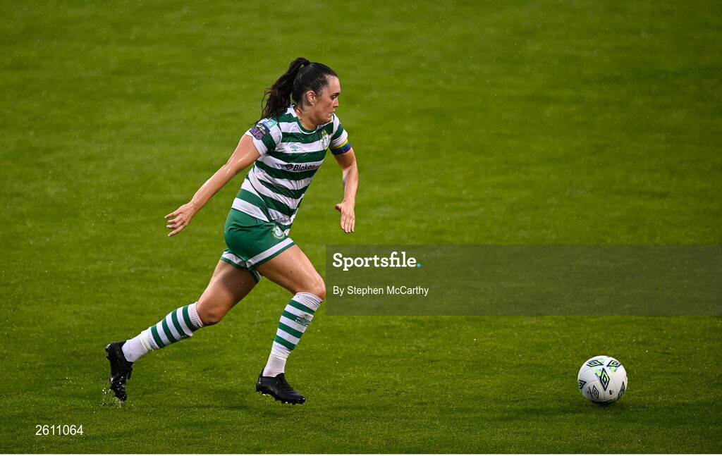 26 August 2023; Jess Gargan of Shamrock Rovers during the Sports Direct Women’s FAI Cup first round match between Shamrock Rovers and Killester Donnycarney at Tallaght Stadium in Dublin. Photo by Stephen McCarthy/Sportsfile