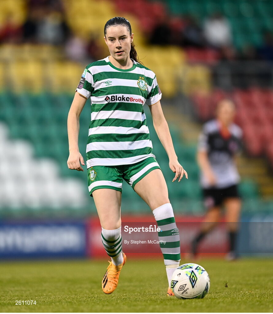 26 August 2023; Aoife Kelly of Shamrock Rovers during the Sports Direct Women’s FAI Cup first round match between Shamrock Rovers and Killester Donnycarney at Tallaght Stadium in Dublin. Photo by Stephen McCarthy/Sportsfile