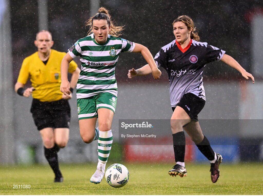 26 August 2023; Lia O'Leary of Shamrock Rovers during the Sports Direct Women’s FAI Cup first round match between Shamrock Rovers and Killester Donnycarney at Tallaght Stadium in Dublin. Photo by Stephen McCarthy/Sportsfile