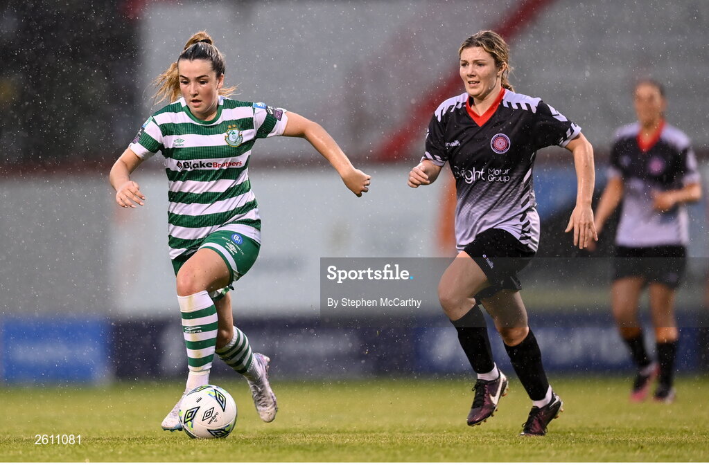 26 August 2023; Lia O'Leary of Shamrock Rovers during the Sports Direct Women’s FAI Cup first round match between Shamrock Rovers and Killester Donnycarney at Tallaght Stadium in Dublin. Photo by Stephen McCarthy/Sportsfile