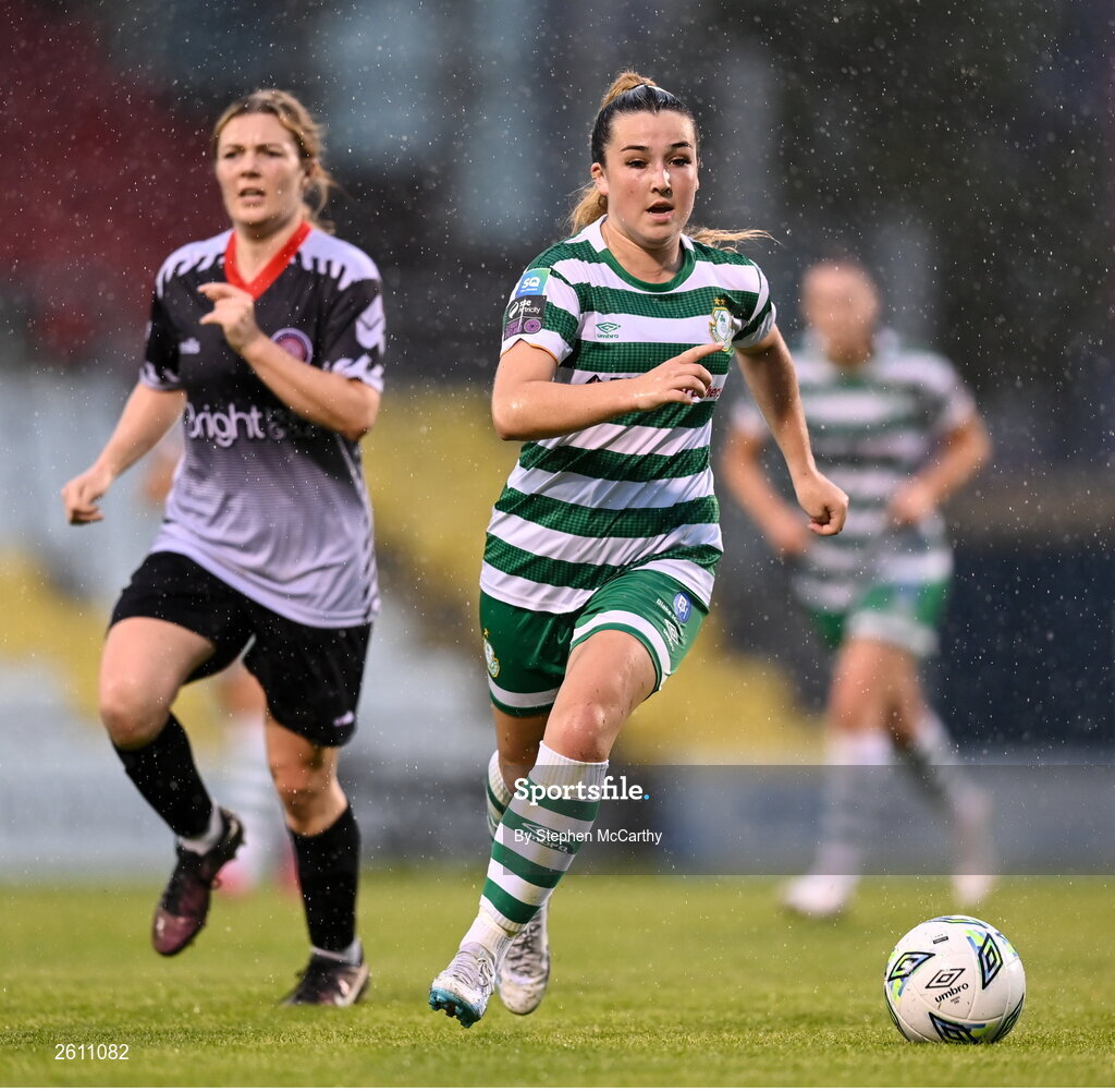 26 August 2023; Lia O'Leary of Shamrock Rovers during the Sports Direct Women’s FAI Cup first round match between Shamrock Rovers and Killester Donnycarney at Tallaght Stadium in Dublin. Photo by Stephen McCarthy/Sportsfile