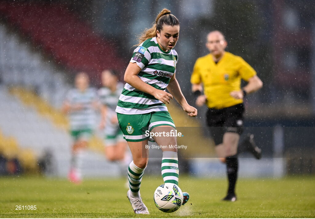 26 August 2023; Lia O'Leary of Shamrock Rovers during the Sports Direct Women’s FAI Cup first round match between Shamrock Rovers and Killester Donnycarney at Tallaght Stadium in Dublin. Photo by Stephen McCarthy/Sportsfile