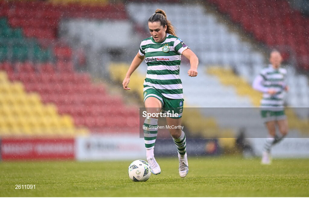 26 August 2023; Lia O'Leary of Shamrock Rovers during the Sports Direct Women’s FAI Cup first round match between Shamrock Rovers and Killester Donnycarney at Tallaght Stadium in Dublin. Photo by Stephen McCarthy/Sportsfile