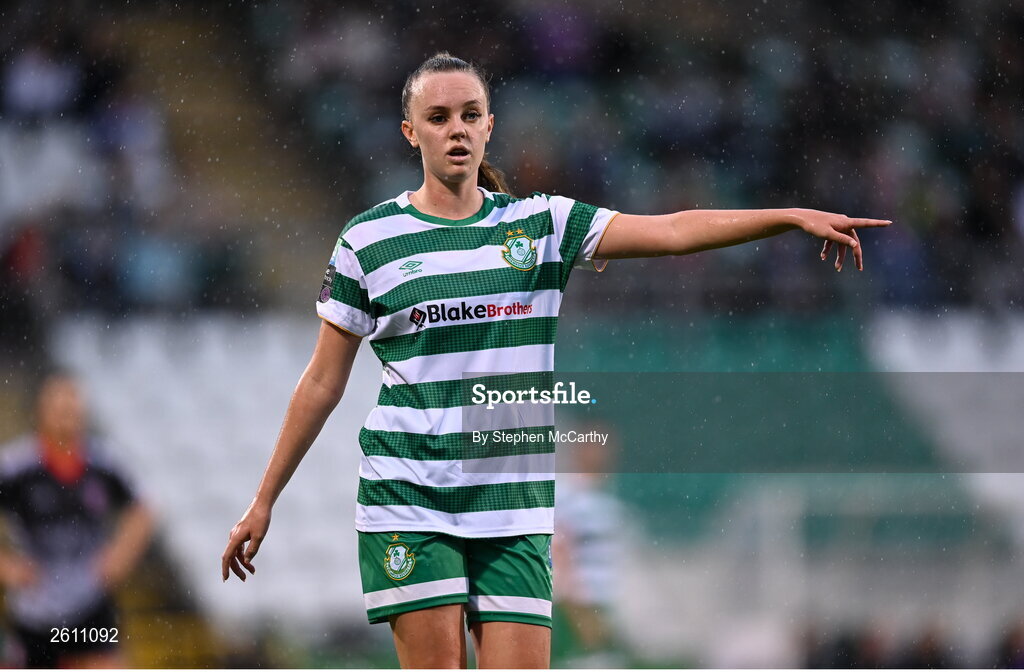 26 August 2023; Joy Ralph of Shamrock Rovers during the Sports Direct Women’s FAI Cup first round match between Shamrock Rovers and Killester Donnycarney at Tallaght Stadium in Dublin. Photo by Stephen McCarthy/Sportsfile