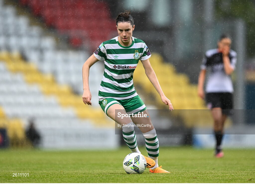 26 August 2023; Aoife Kelly of Shamrock Rovers during the Sports Direct Women’s FAI Cup first round match between Shamrock Rovers and Killester Donnycarney at Tallaght Stadium in Dublin. Photo by Stephen McCarthy/Sportsfile