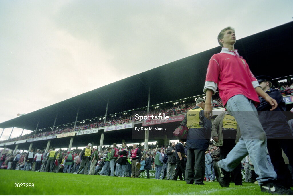 19 September 1993; A general view of the Cusack stand during it's last match before demolition to make way for a new Cusack stand, as part of phase one of the redevelopment of the stadium, after the All-Ireland Senior Football Championship Final match between Derry and Cork at Croke Park in Dublin. Photo by Ray McManus/Sportsfile