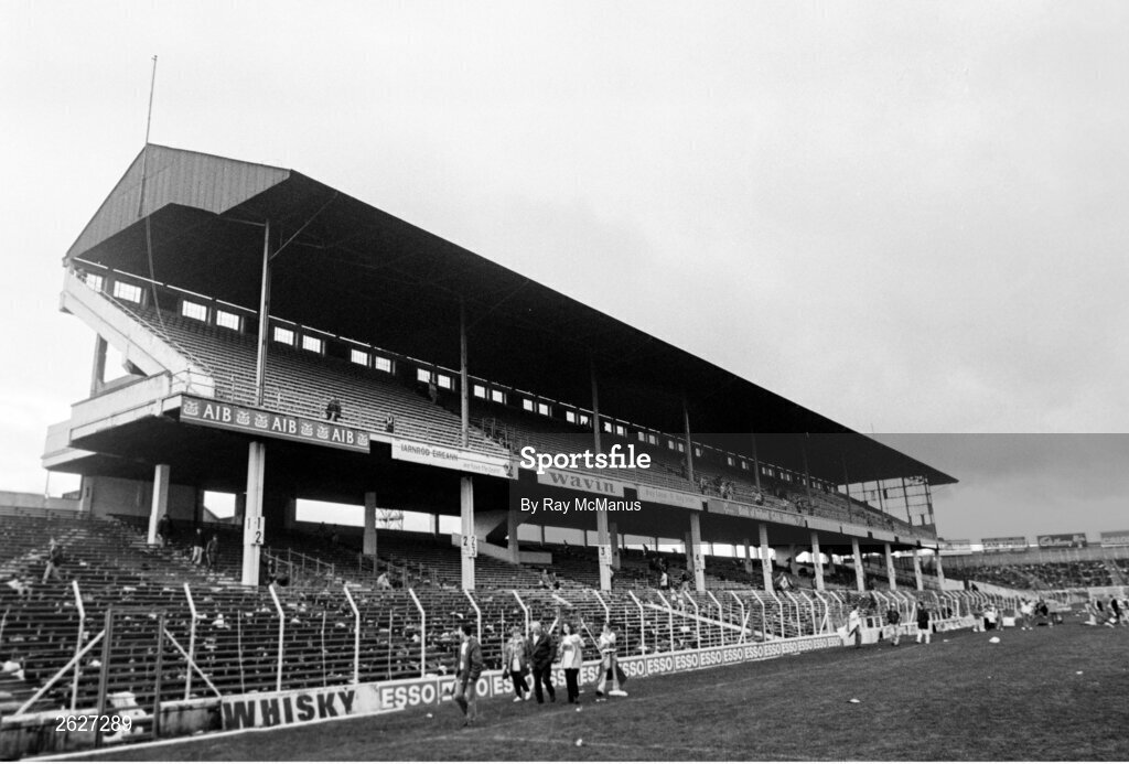 19 September 1993; A general view of the Cusack stand after it's last match before demolition to make way for a new Cusack stand, as part of phase one of the redevelopment of the stadium, after the All-Ireland Senior Football Championship Final match between Derry and Cork at Croke Park in Dublin. Photo by Ray McManus/Sportsfile