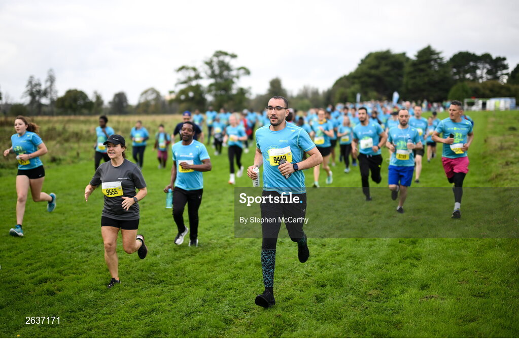 1 October 2023; Abdelhakim Ouari during the Permanent TSB Sanctuary Run 2023 at the Cross Country track of the Sport Ireland Campus in Dublin. The Permanent TSB Sanctuary Run on the Sport Ireland campus attracted nearly 1,000 participants including refugees from Direct Provision centres across Ireland, Ukrainian people in Dublin, locals and Irish Olympians. The event, to celebrate diversity and interculturalism in Ireland today, was run by the Sanctuary Runners’ organisation and supported by the Olympic Federation of Ireland and Athletics Ireland. Photo by Stephen McCarthy/Sportsfile