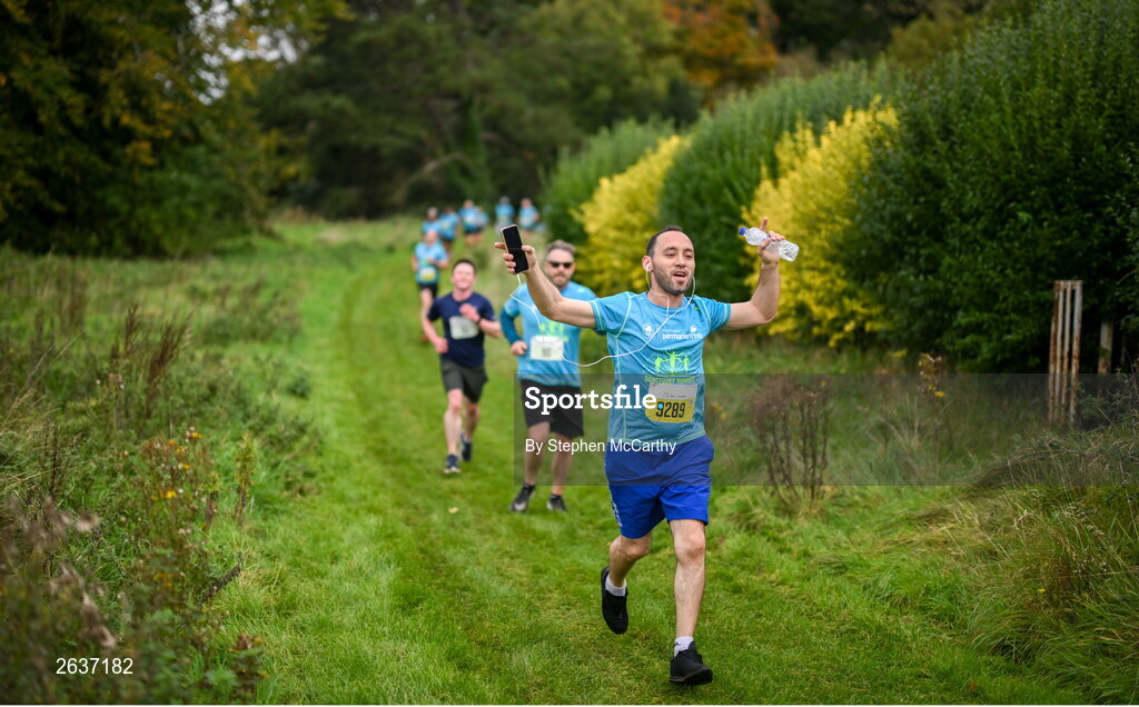 1 October 2023; Belkacem Latreche, originally from Algeria, during the Permanent TSB Sanctuary Run 2023 at the Cross Country track of the Sport Ireland Campus in Dublin. The Permanent TSB Sanctuary Run on the Sport Ireland campus attracted nearly 1,000 participants including refugees from Direct Provision centres across Ireland, Ukrainian people in Dublin, locals and Irish Olympians. The event, to celebrate diversity and interculturalism in Ireland today, was run by the Sanctuary Runners’ organisation and supported by the Olympic Federation of Ireland and Athletics Ireland. Photo by Stephen McCarthy/Sportsfile